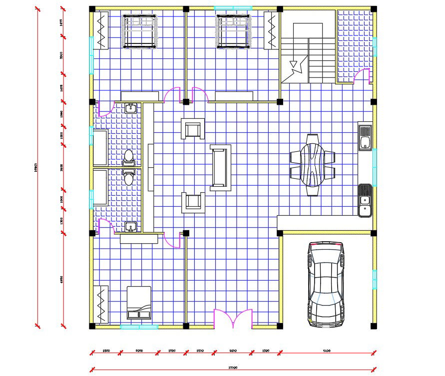 House Plan CAD File Free Download