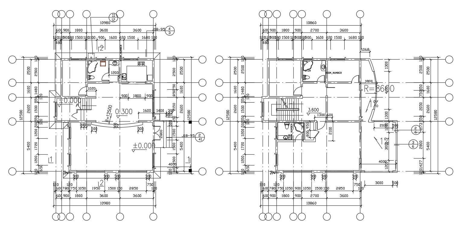 House Plan With Dimensions CAD File