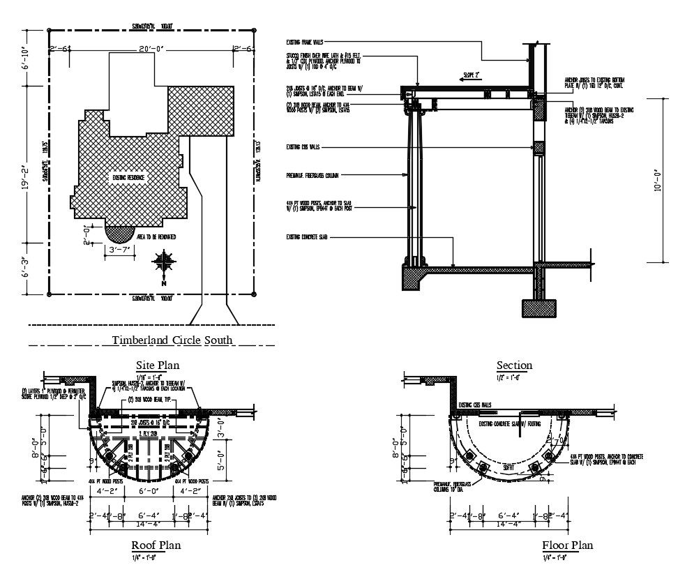 House Porch Design AutoCAD File