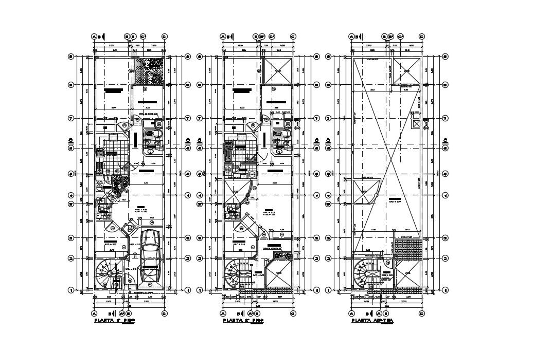 House Roof Plan In DWG File