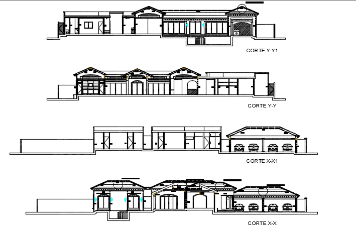 House Section detail dwg file