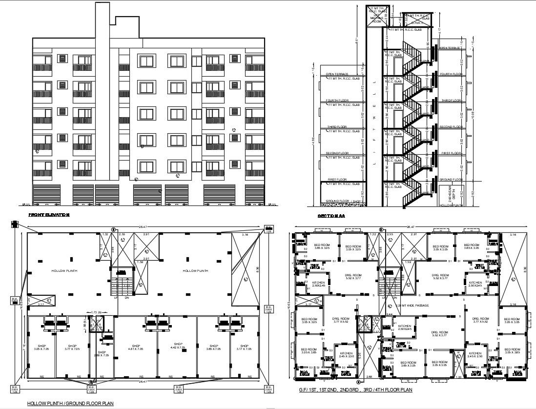 House Shop Combo Floor Plans
