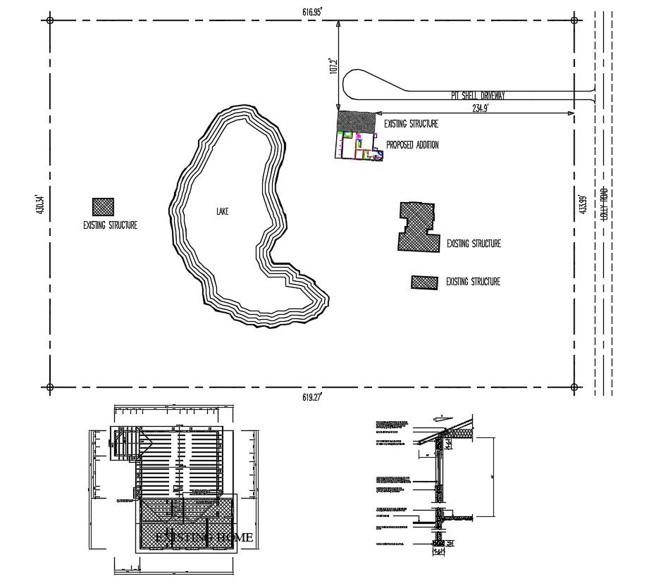 House Site Plan Free DWG File