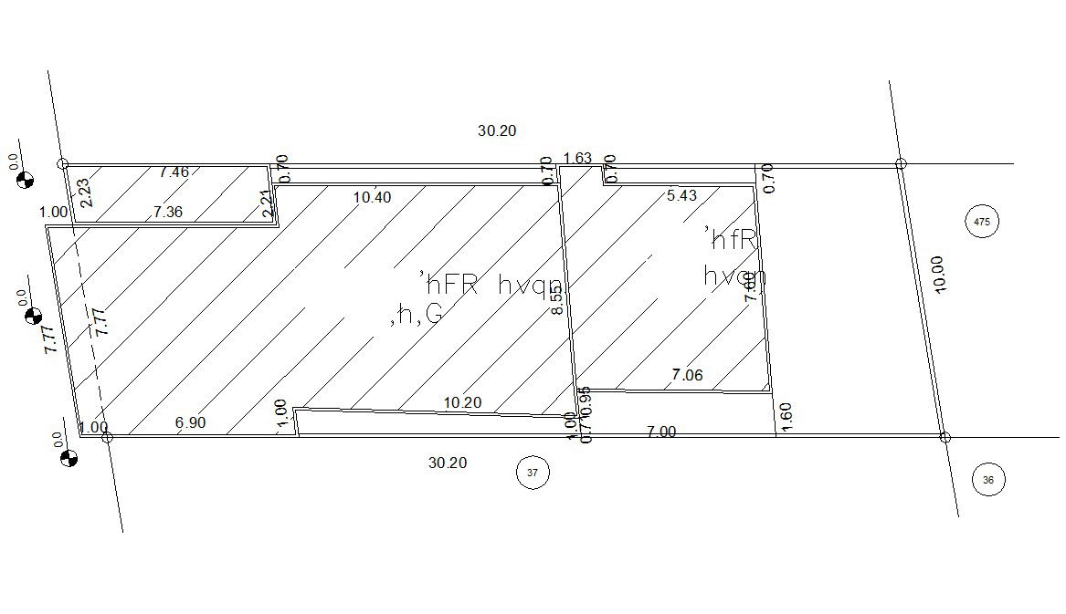 House Site Plot Plan With Area Survey Drawing