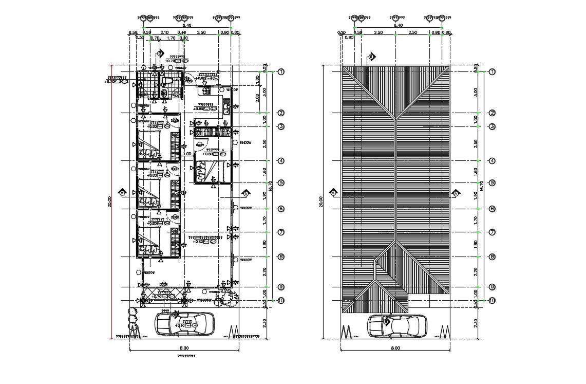 House Structure Plan In DWG File