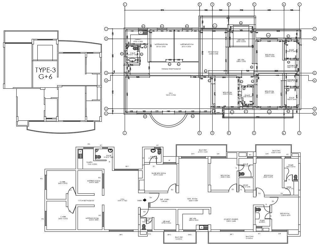 House With Office Plans DWG File