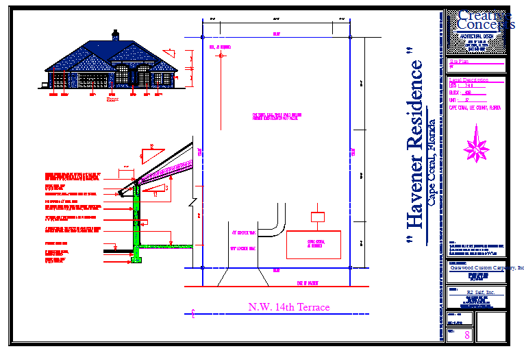 House all detail in cad file