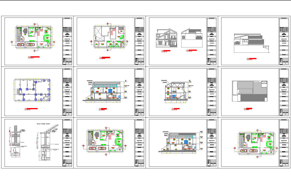 House architecture drawing in cad