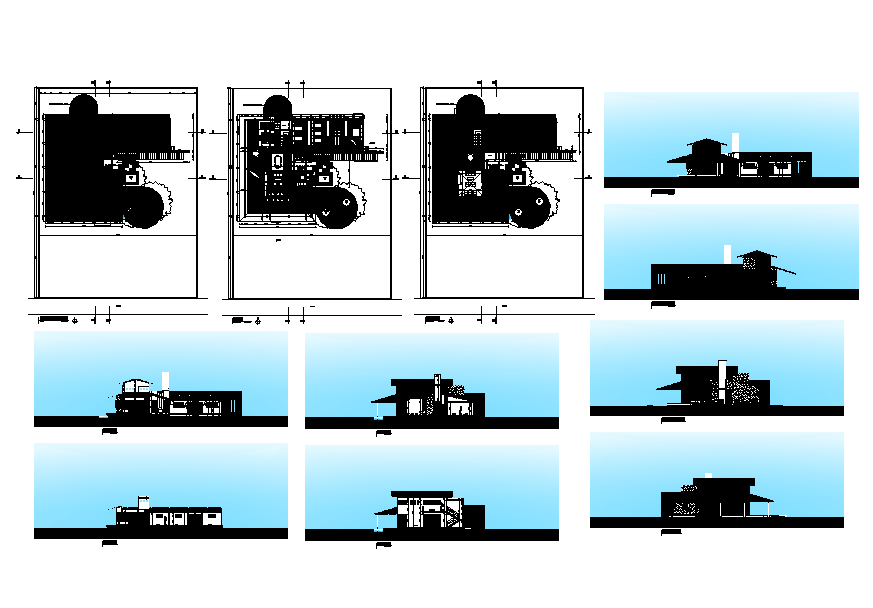 House architecture layout plan in autocad dwg files
