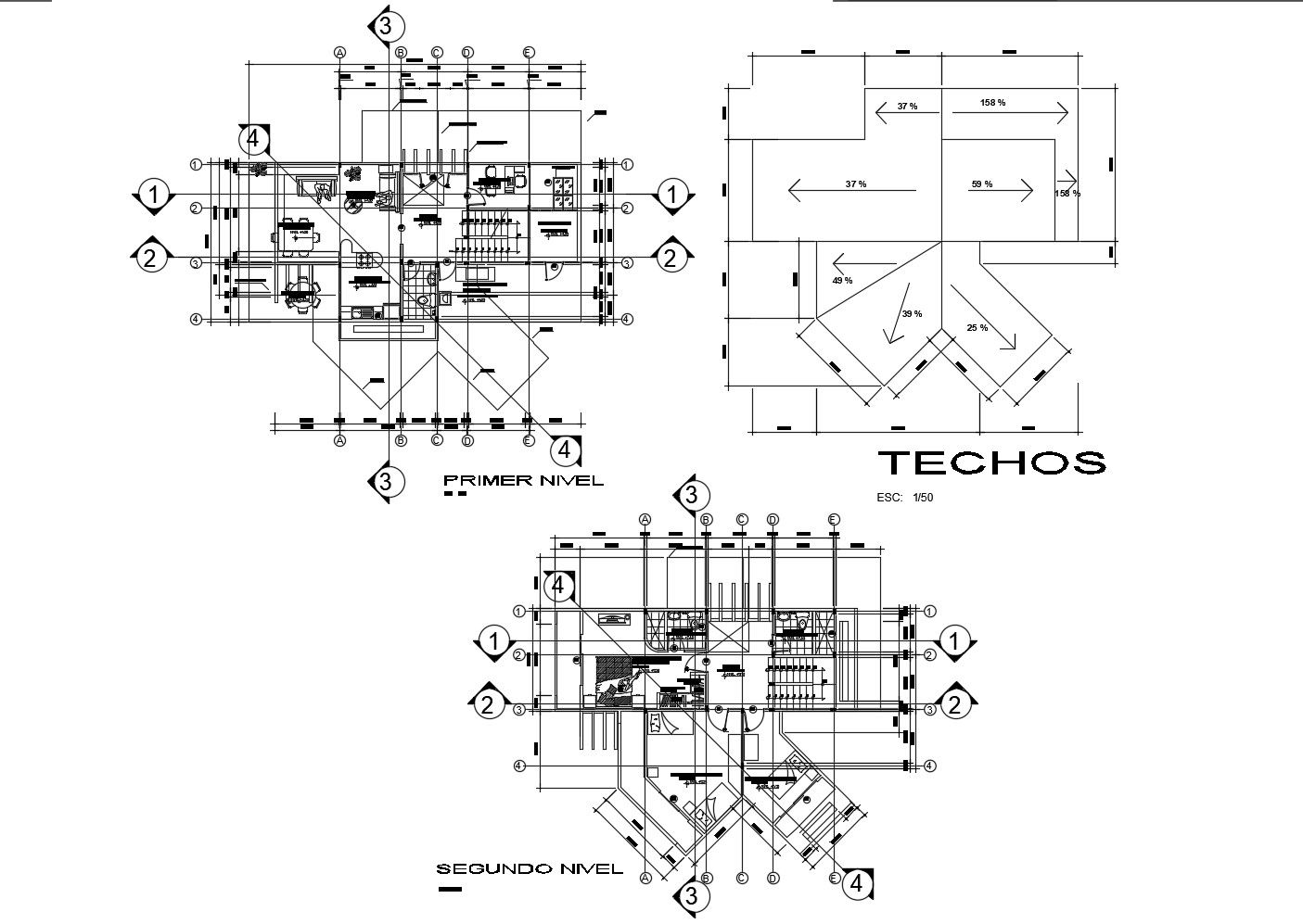 House design 13.000mtr x 6.250mtr with detail dimension in autocad