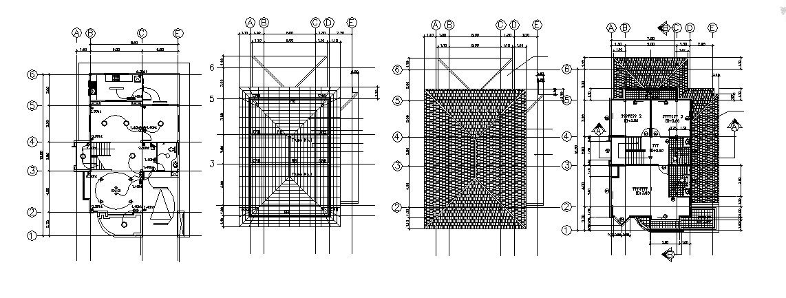 House design plan with detail dimension in dwg file