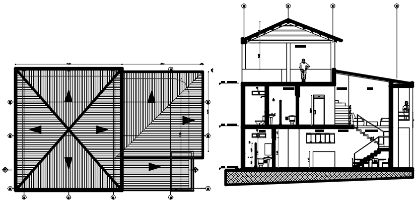 House design with detail dimension in dwg file 