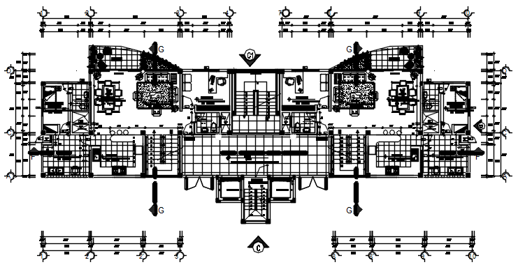House design with detail dimension in dwg file