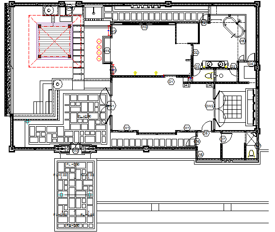 House door installation details with structural layout plan dwg file