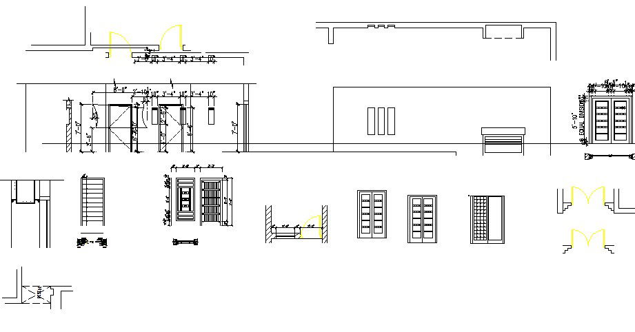AutoCAD Furniture Blocks for Doors and Windows Details
