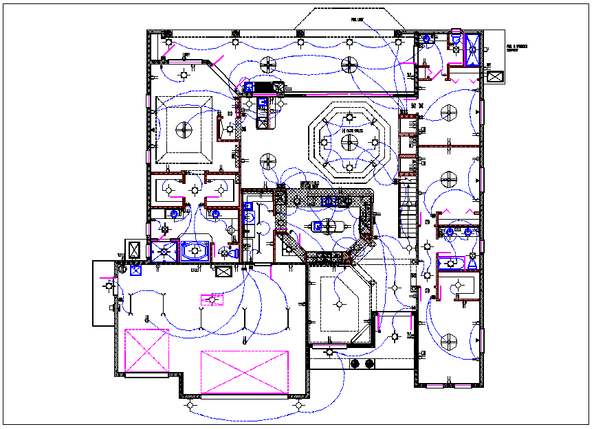 House electric plan layout and design plan layout view detail dwg file