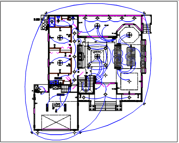 House electric plan layout and design plan layout view detail dwg file