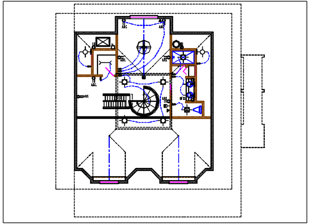 House electric plan layout and design plan layout view detail dwg file