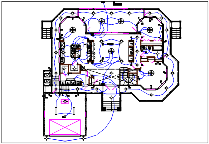 House electric plan layout and design plan layout view detail dwg file