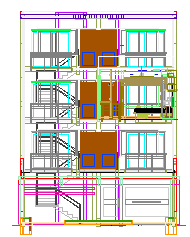 House elevation dwg file