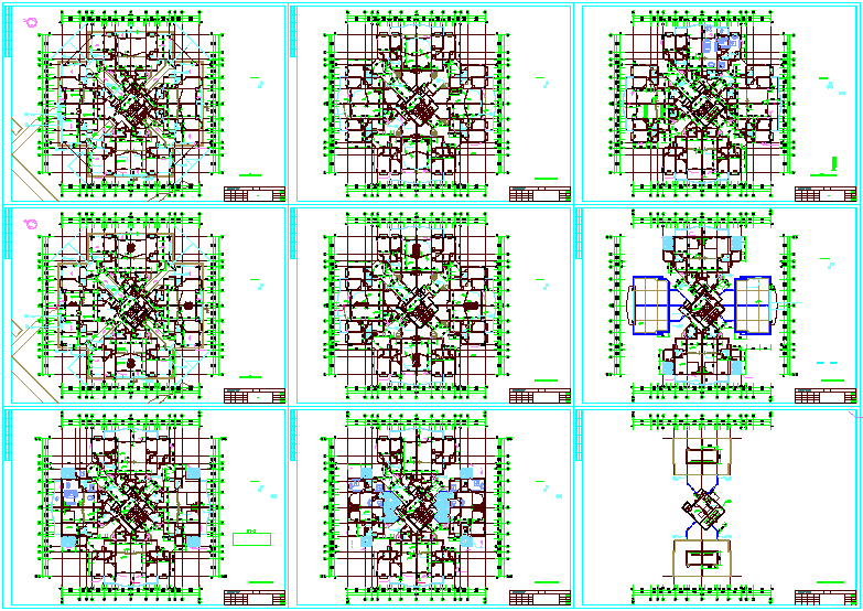 House floor plan with beam view dwg file