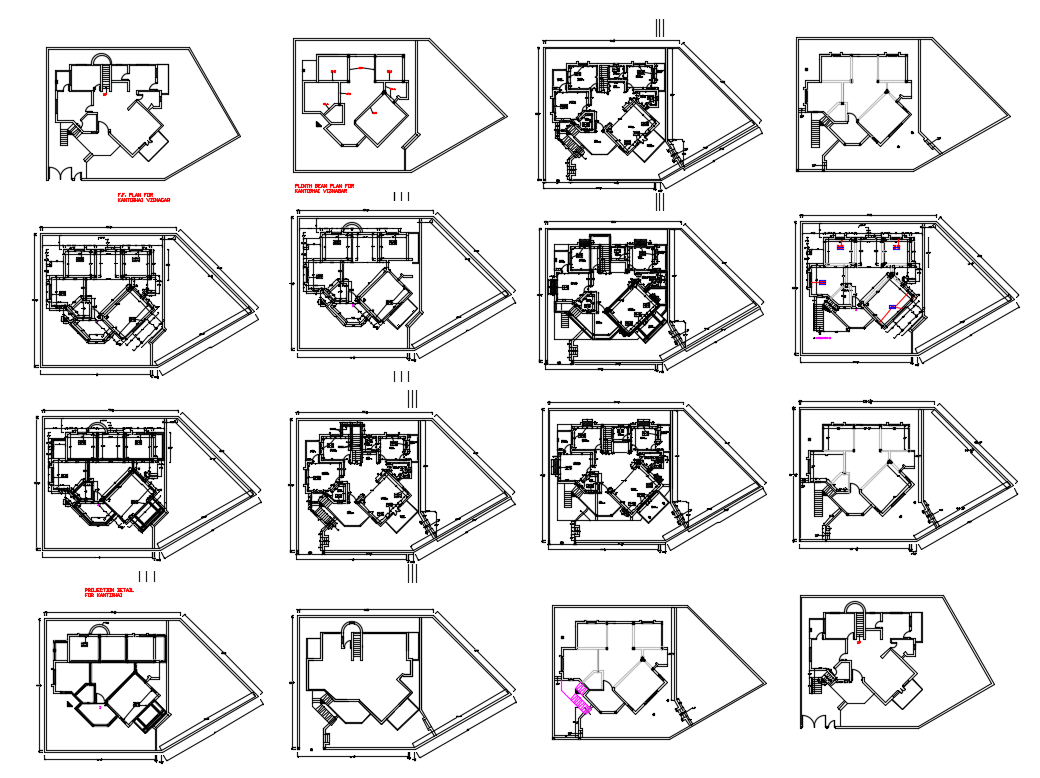House floors framing plan and floor plan details dwg file