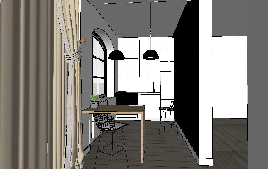 House indoor interior cad drawing 3d details skp file