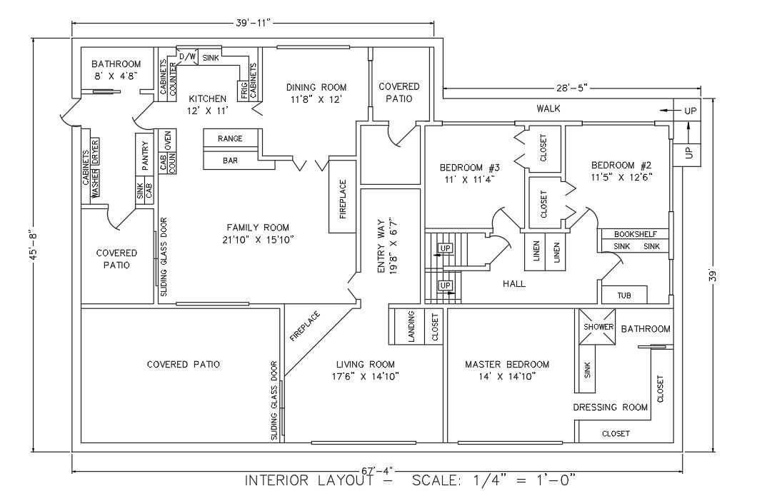 House interior layout plan for deign with DWG File