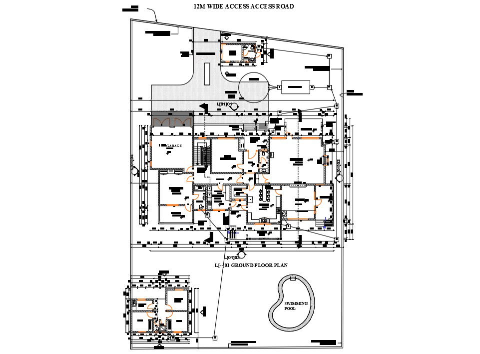 House layout plan with drawing for AutoCAD File
