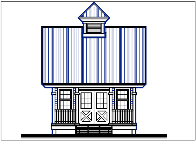 House plan elevation detail dwg files