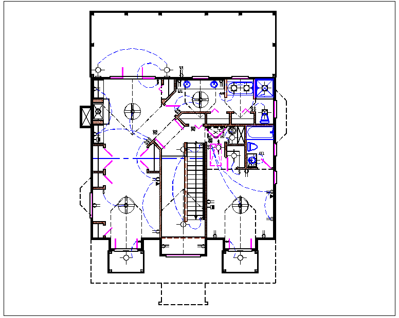 House plan layout and electric plan layout view detail dwg file