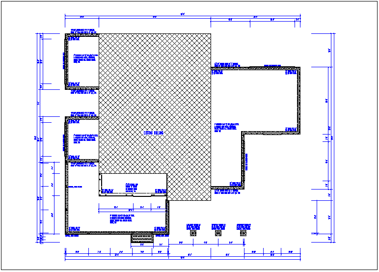 House plan layout detail information dwg file