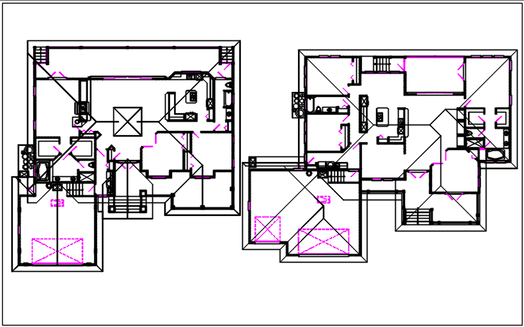 House plan layout view detail dwg file