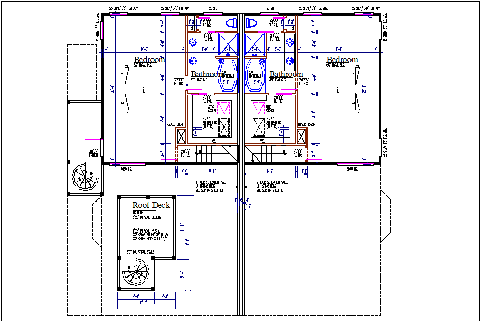 House plan view detail dwg file