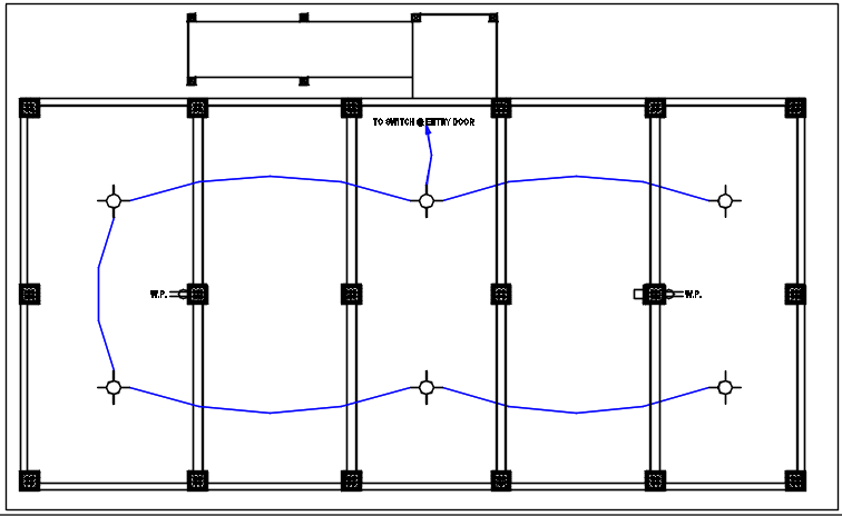 House plan view detail with electric plan layout dwg file