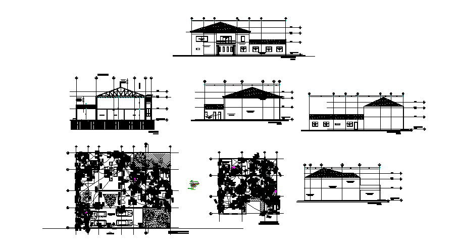 House plan with detail dimension in AutoCAD