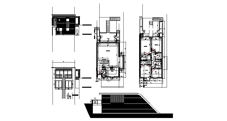 House Section Plan In DWG File