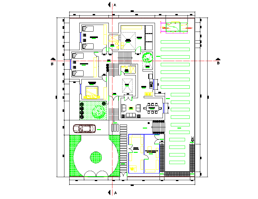 House planning detail dwg file