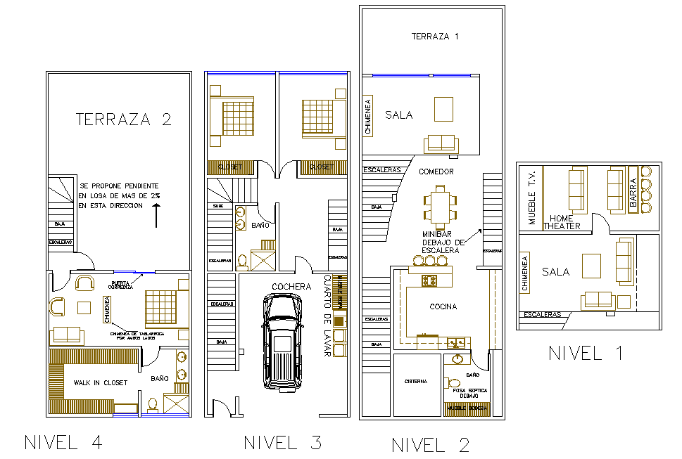 House project plan autocad file