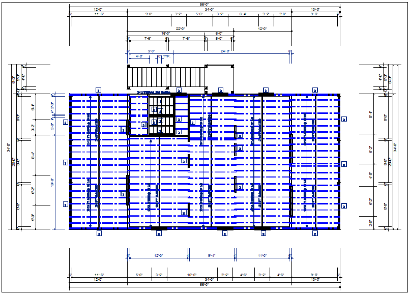 House roof top view detail dwg file