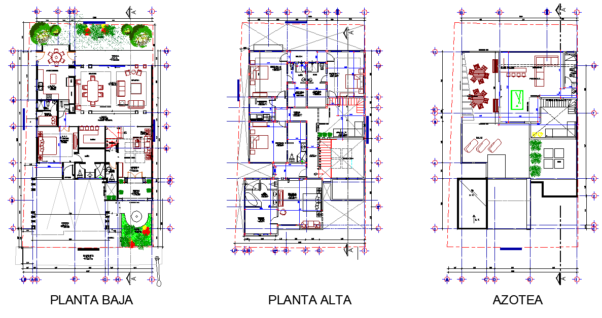 House room plan autocad file