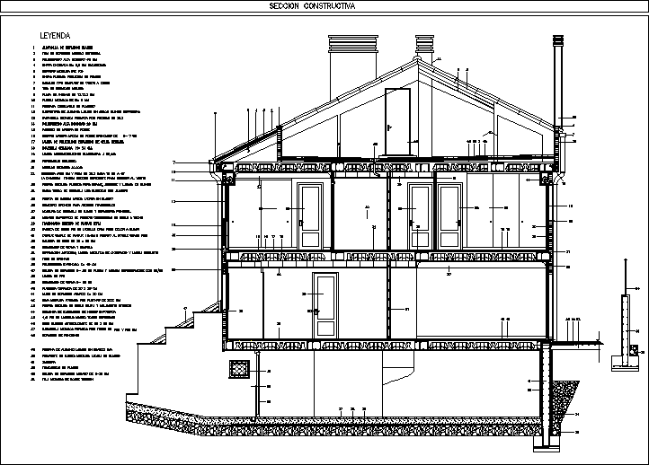 House section detail dwg file