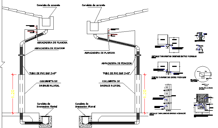 House storm ventilation construction details dwg file