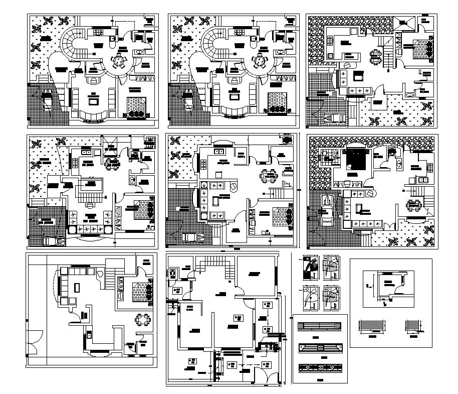 House structure detail 2d view CAD construction block layout file in autocad format