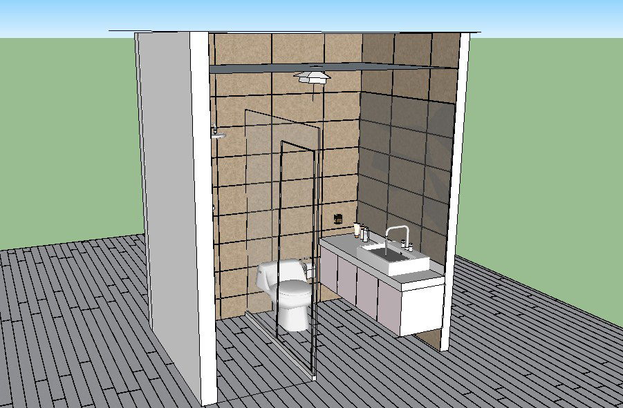 House toilet and bathroom 3d design cad drawing details dwg file