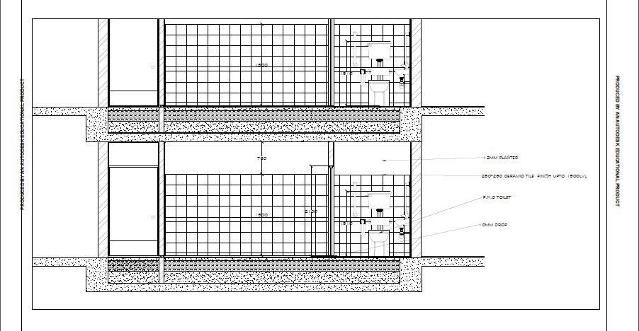 House toilet section and installation cad drawing details dwg file