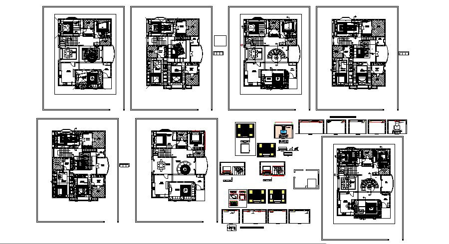 House plans with detail dimension in AutoCAD