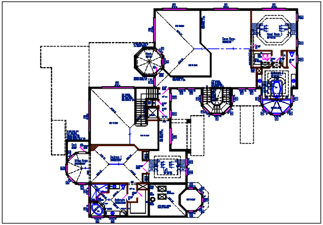 House working plan view details dwg file