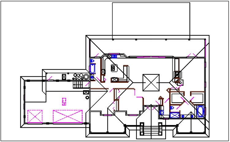 House working plan view details dwg file
