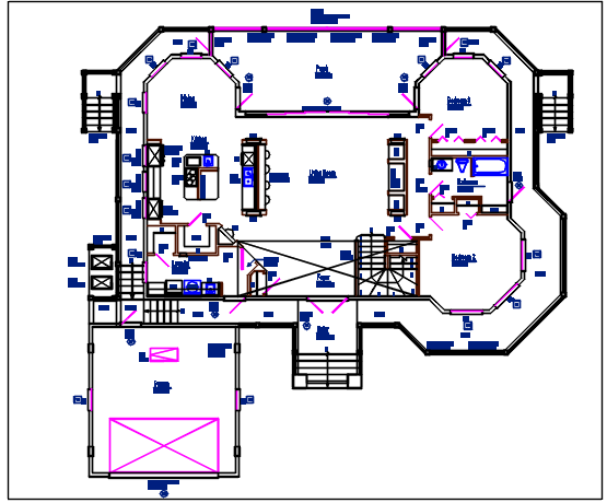 House working plan view details dwg file